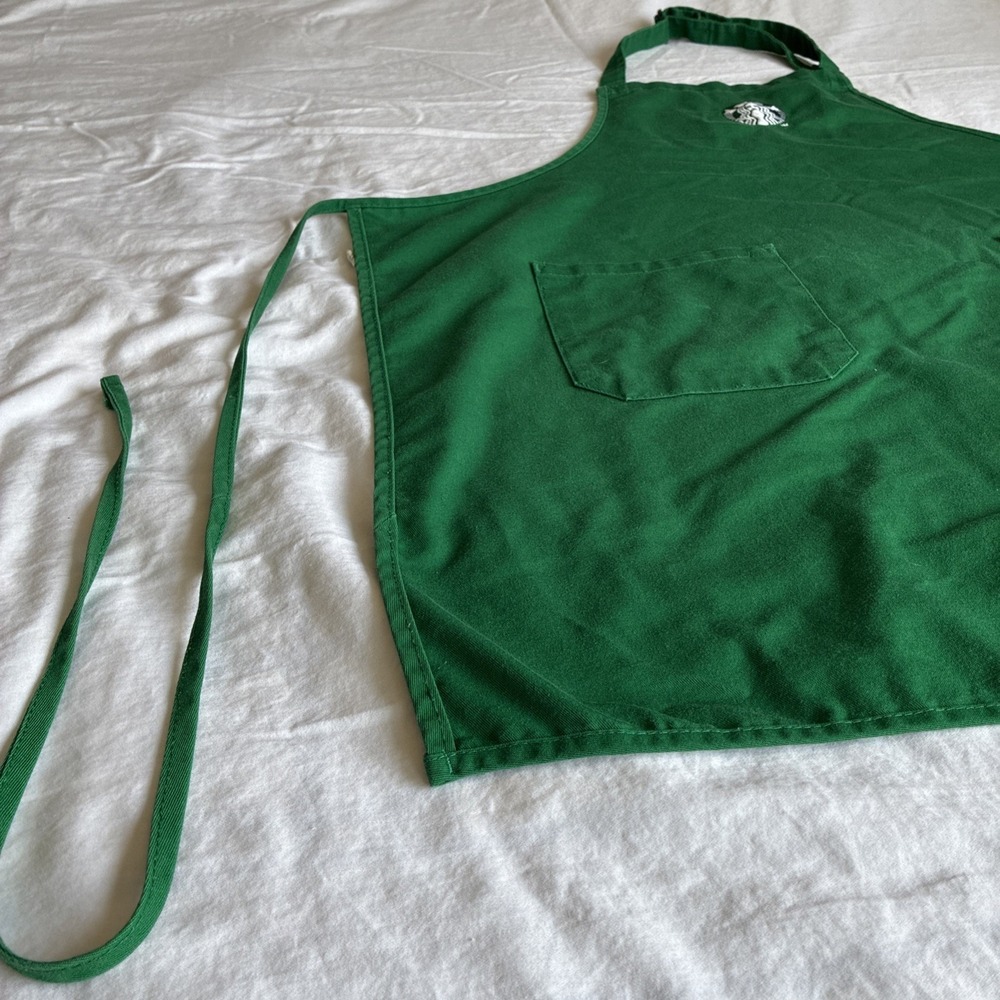 Starbucks Employee Uniform Apron Green Embroidered Coffee Shop Barista - Picture 2 of 10